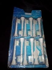 EHOMI REPLACEMENT TOOTHBRUSH HEADS 1 PACK OF 12  FOR SNAP ON MODELS (SEE DESC)