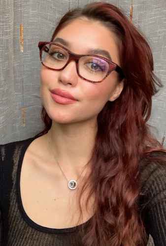 New ALAIN MIKLI Women's Eyeglasses AR3006 D020 52mm Cat Eye Red Italy G - Picture 6 of 10
