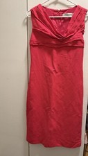 VALENTINO Roma pink fuchsia short sleeveless cotton linen dress - Size S (40IT)