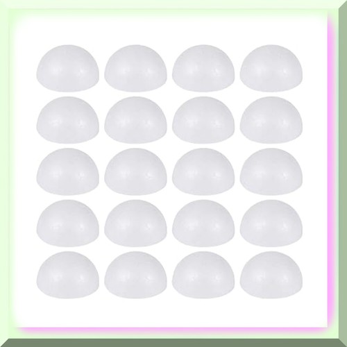 FoamArt 50PCS White Half Round Balls - DIY Floral Decoration Supplies - 7CM Half - Picture 7 of 7