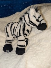 Webkinz Plush Black And White Striped Zebra Stuffed Animal No Code HM163 EUC