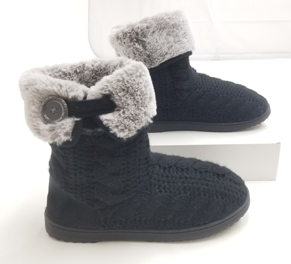 Dearfoam Boot Slippers Women's XL 11/12 