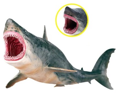 MEGALODON Shark Toy Action Figure 9'' Small Animal Figurine Doll Gift for Kids
