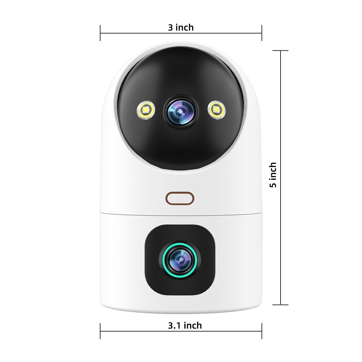 JOOAN 3K 5MP Dual Lens Security Camera Wireless WiFi Indoor Camera with 360&deg; ...