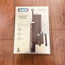 Oral-B Radiant Clean Rechargeable Toothbrush 4 Brushes Head, Travel Case