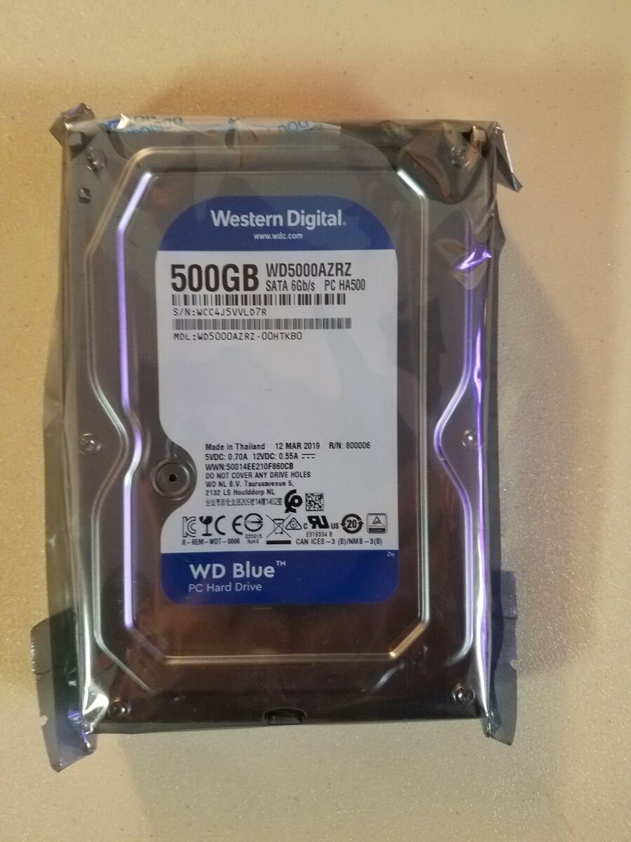WD Blue 500 GB 3.5-inch SATA 6 Gb/s 5400 RPM 64 MB Cache PC WD Blue 500 GB 3.5-inch SATA 6 Gb/s 5400 RPM 64 MB Cache PC