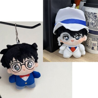 2pc Detective Conan Plush Doll Keychain Anime Kuroba Kaito Toy Pendant Club Gift