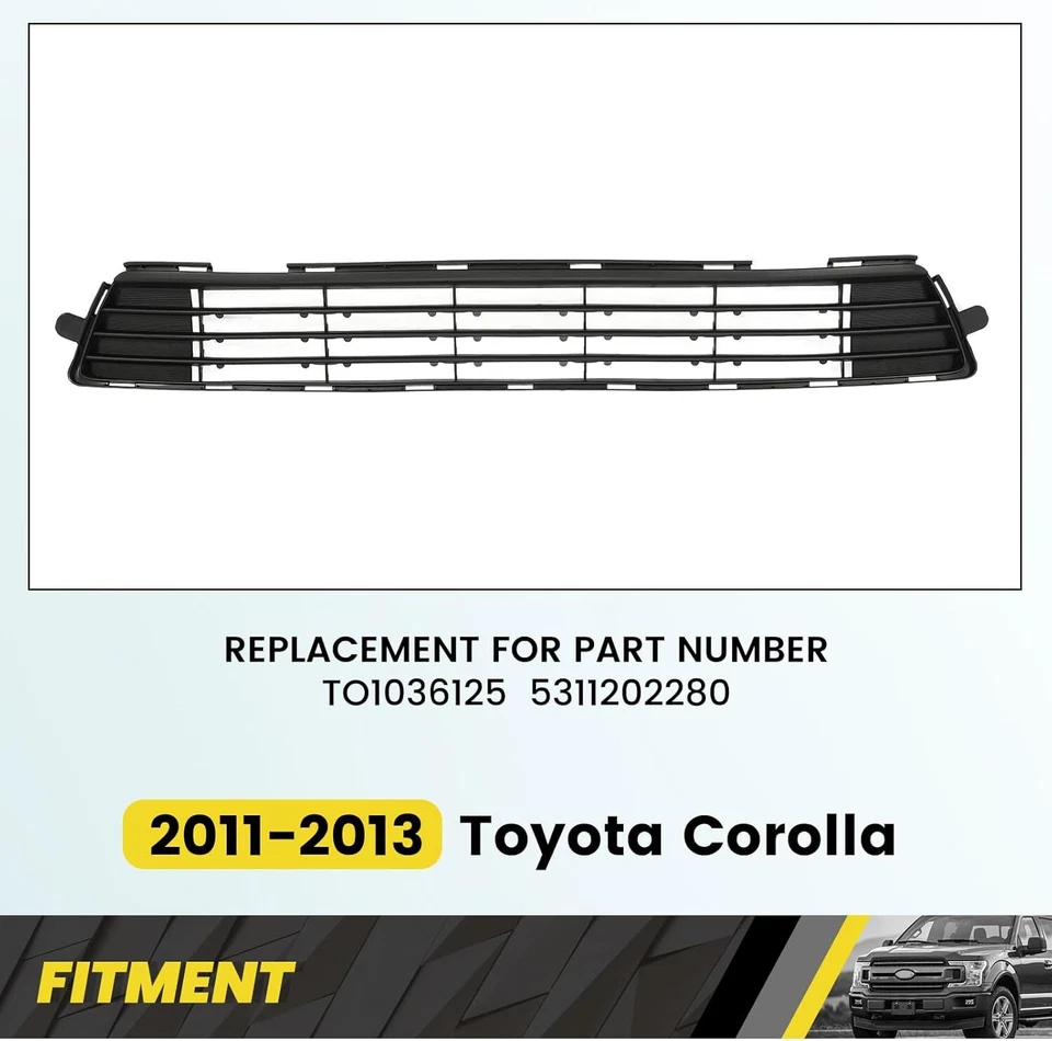 MEJOR Rejilla Parachoques Delantero Inferior Para Toyota Corolla 2011 2012 2013 Foto 3 de 4