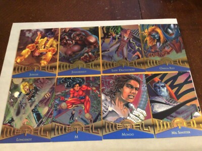 1995 MARVEL L 9枚セット 1995 Fleer Marvel Metal Cards COMPLETE BASE SET, #1-138 +