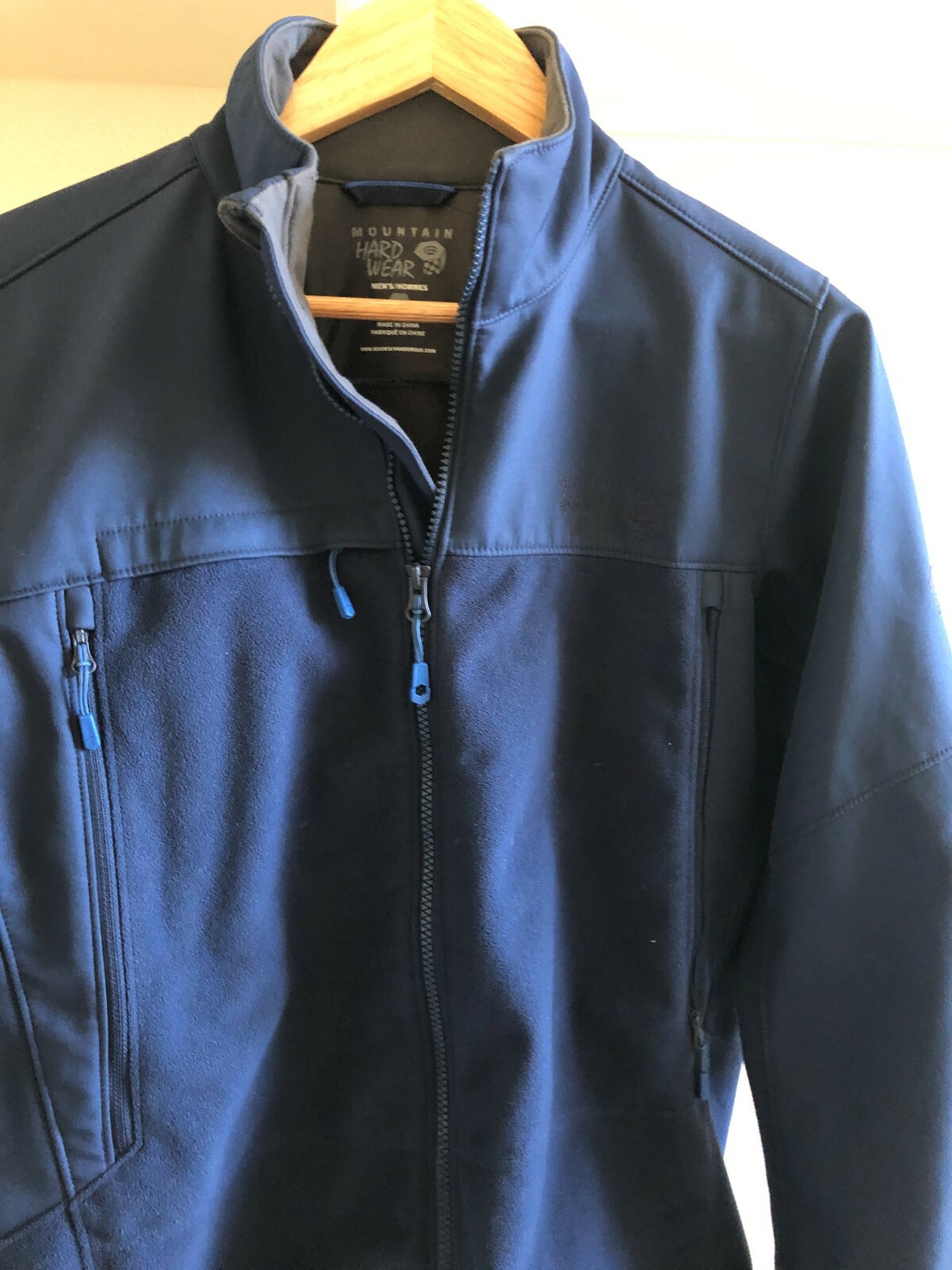 Mens Soft Shell Full Zip Jacket Blue 
