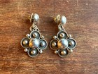 Navajo Artist Artie Yellowhorse Sterling Silver 4 Leaf Clover Flower Earrings — photo 1