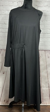 Lane Bryant black one shoulder maxi dress party cocktail wedding sz 18 20 EUC