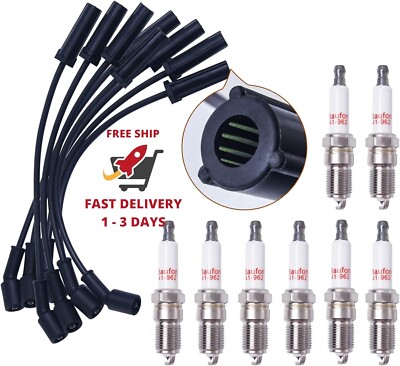 Juego de bujías y cables para Chevy Silverado, Tahoe, Suburban, Yukon, Sierra