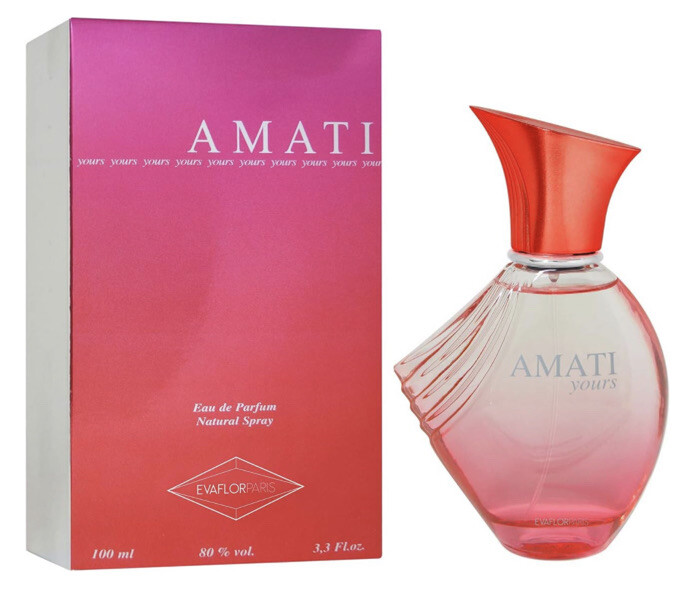 Parfum Amati Yours Femme 100 ml à haute tenue : sillage intense aux essences précieuses