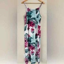 Pink Blush Maternity Flowy Floral Watercolor‎ Long Maxi Dress