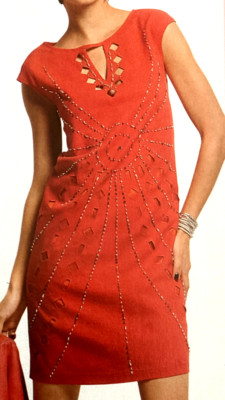 Aufsehen erregendes Sommerkleid mit Cut-Out-Elementen von ALBA MODA, Größe 38
