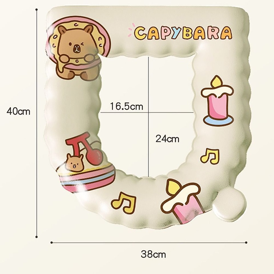 Washable Toilet Seat Cover Capybara Seat Ring Toilet Lid Cushion for