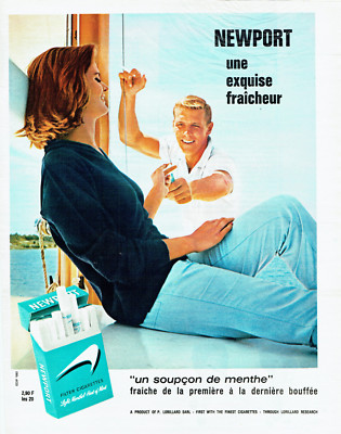 Werbung Advertising 107 1965 Zigaretten Menthol Newport Menthol