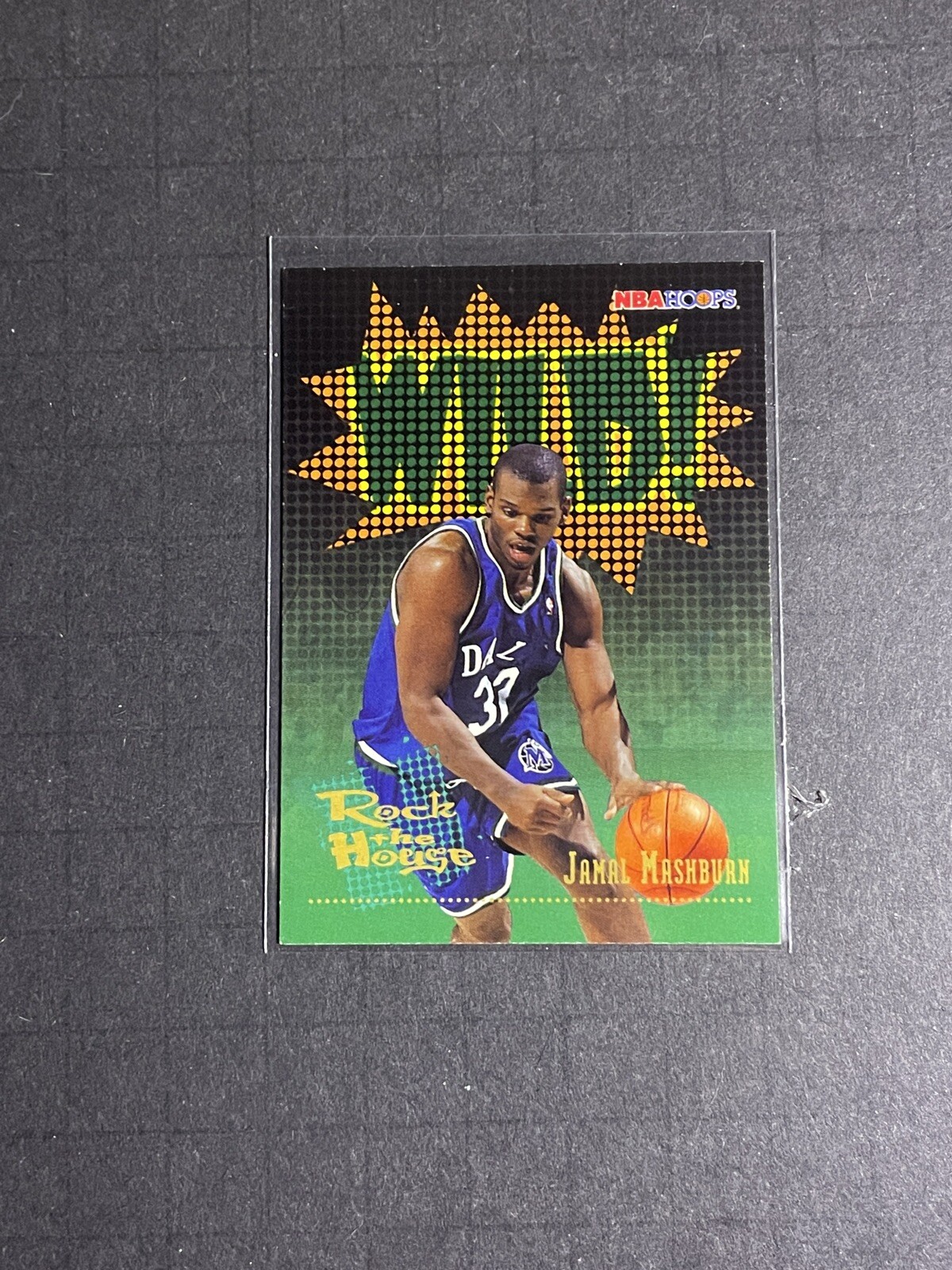 1995-96 NBA Hoops Jamal Mashburn Rock the House Card #317 - Dallas Mavericks (2)