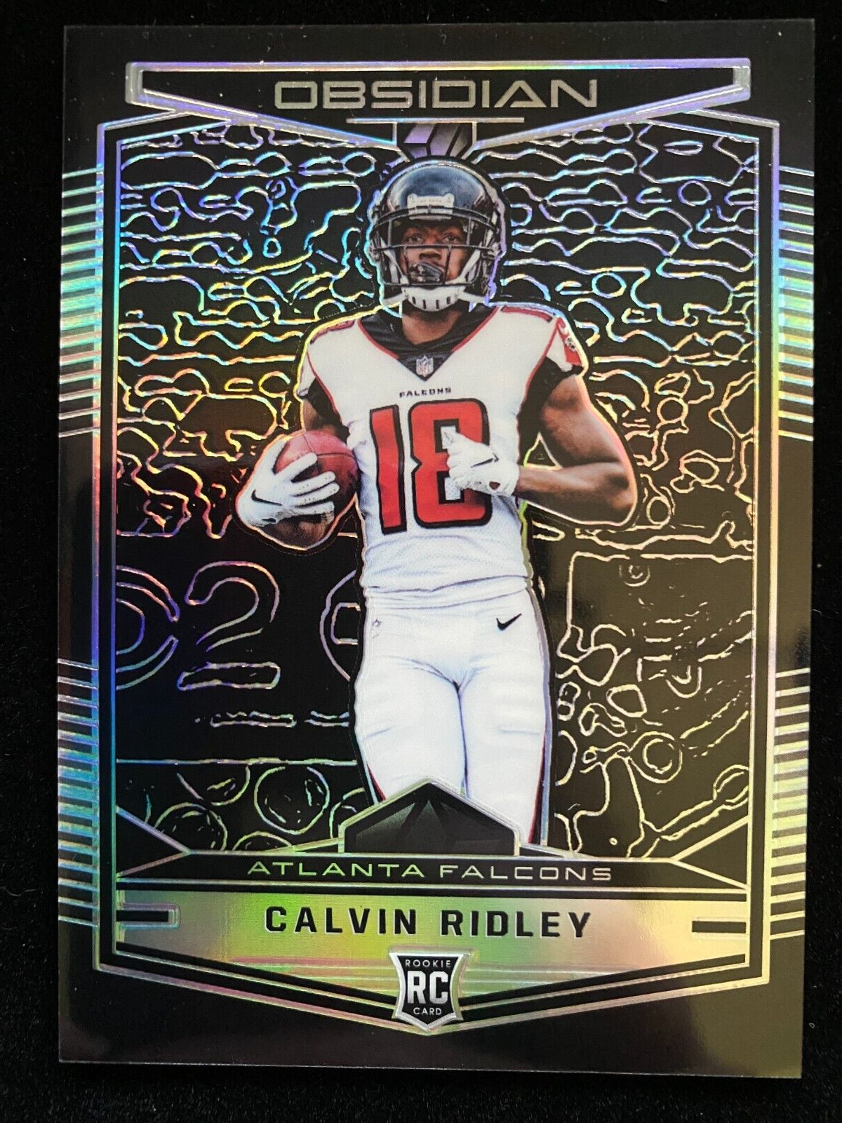 2018 Panini Obsidian CALVIN RIDLEY Rookie #107 HOLO PRIZM #036/100 Titans RC SP