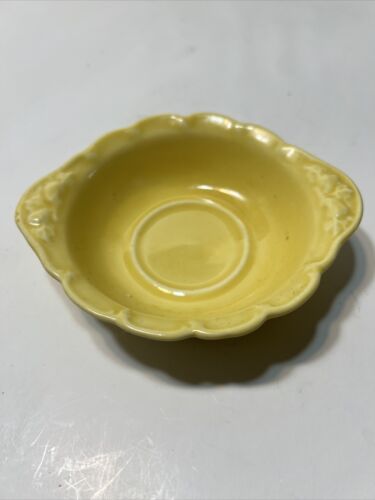Small Vintage Yellow Trinket Dish Bowl 4.5”. UNBRANDED