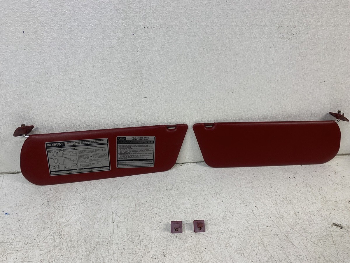 1987-1991 Ford F150 F250 F350 4WD sun visor shade visors set pair