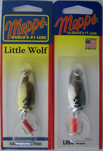 Mepps Little Wolf Spoon - Silver//Chartreuse /& Firetiger 1//4 oz 2 Pks