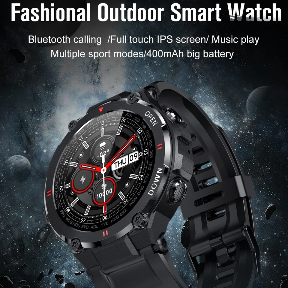 LEMFO Smart Watch K22 Bluetooth Heart Rate Blood Pressure Monitor Fitness Sport - Image 2 of 4