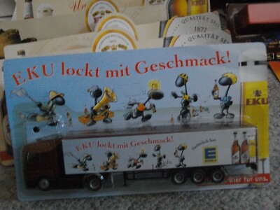 Brauerei EKU Bier MB SZ Truck in 1:87 mit Edeka Lippert