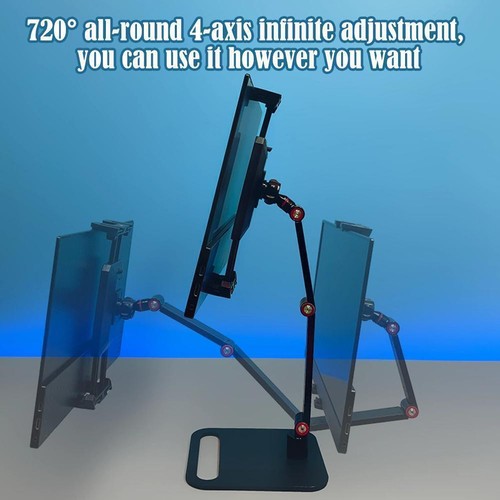 Portable Monitor Stand up to 18" Adjustable 360° Swivel Bracket J9U8 Tablet W6P6 - Afbeelding 9 van 15