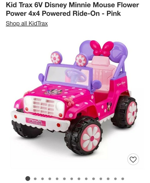 Kid Trax 6v Disney Minnie Mouse Flower Power 4x4 Powered Ride-on Pink for sale online | eBay