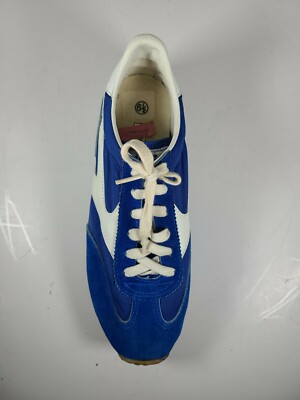 VINTAGE SEARS THE WINNER II Dark Blue White Tan NYLON SUEDE VINTAGE SEARS THE WINNER II Dark Blue White Tan NYLON SUEDE