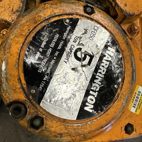 Harrington 5 ton chain fall Hoist CF050 CF4  15 ft Lift (gb9 - Picture 2 of 9