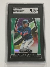 2019 Panini Titan #19 Ronald Acuna Jr. SGC 9.5 Mint+ Green Prizm /50