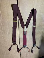 Trafalgar Men's Burgundy Suspenders Adjustable Braces