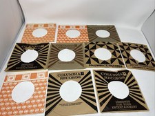 10 Columbia Records 7" 45 RPM Company Paper Sleeve Only NO RECORD Mixed Styles