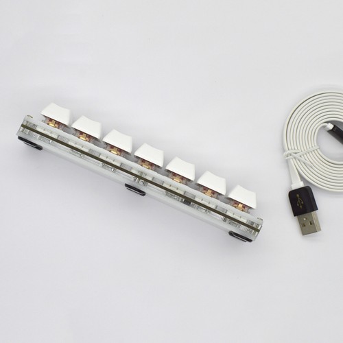 7 Keys HID Standard Keyboard USB Interface Custom Macro Mini Mechanical Keyboard - Afbeelding 2 van 3