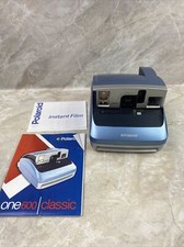 Polaroid One600 Classic Blue Instant Film Camera Untested