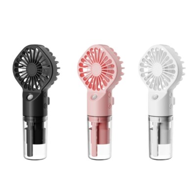 Portable Water Mist Spray Fan Handheld Misting Fan USB Rechargeable Pocket Fan