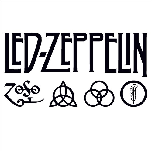 led zeppelin uk band logo jimmy page robert plant vinyl wall art