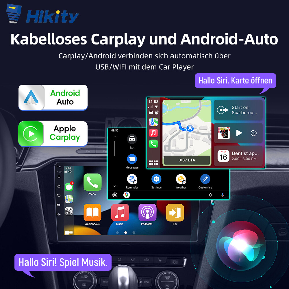 DAB AUTORADIO 4 64G Android 15 Carplay GPS Kamera Für Fiat Tipo Egea