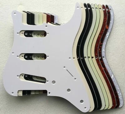 Stratocaster SSS Pickguard 8 fori anni 50 Reissue Strat US/MiM/MiJ/Bianco, ++ colori