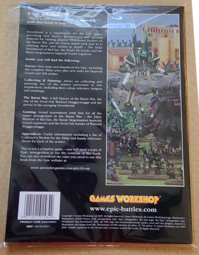 Epic Swordwind Ergänzung Regelbuch Spiele Workshop Warhammer 40K Sehr guter Zustand Rollenspiel - Bild 2 von 2