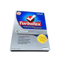 Intuit 2012 TURBOTAX DELUXE PERSONAL TAX SOFTWARE FEDERAL E-FILE & STATE