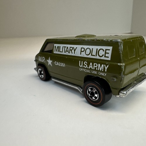 Vintage 1974 Hot Wheels Redline US Army Military Police Van " OTTIMO DA COLLEZIONE - Foto 21 di 24