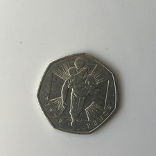 2006 Soldier Carrying Wounded Soldier. 50p. Fifty Pence Piece