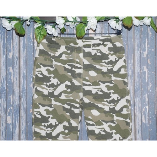 Zara Kids Girl's Junior's Legging Pants Size 13-14 Green Camouflage Stretch - Picture 2 of 8