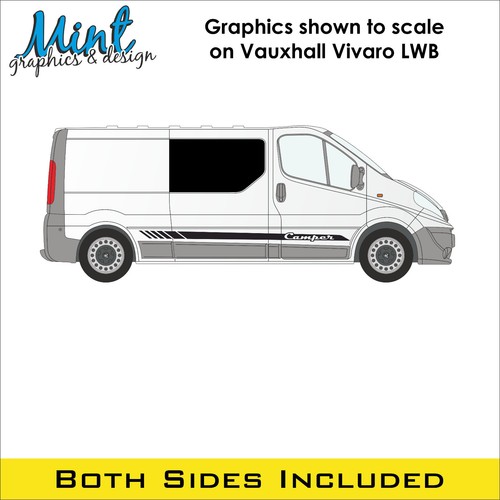 LWB VAUXHALL VIVARO Autocaravana Cámper Calcomanías Pegatinas Furgoneta Gráficos SIN P&P 088 - Imagen 3 de 4