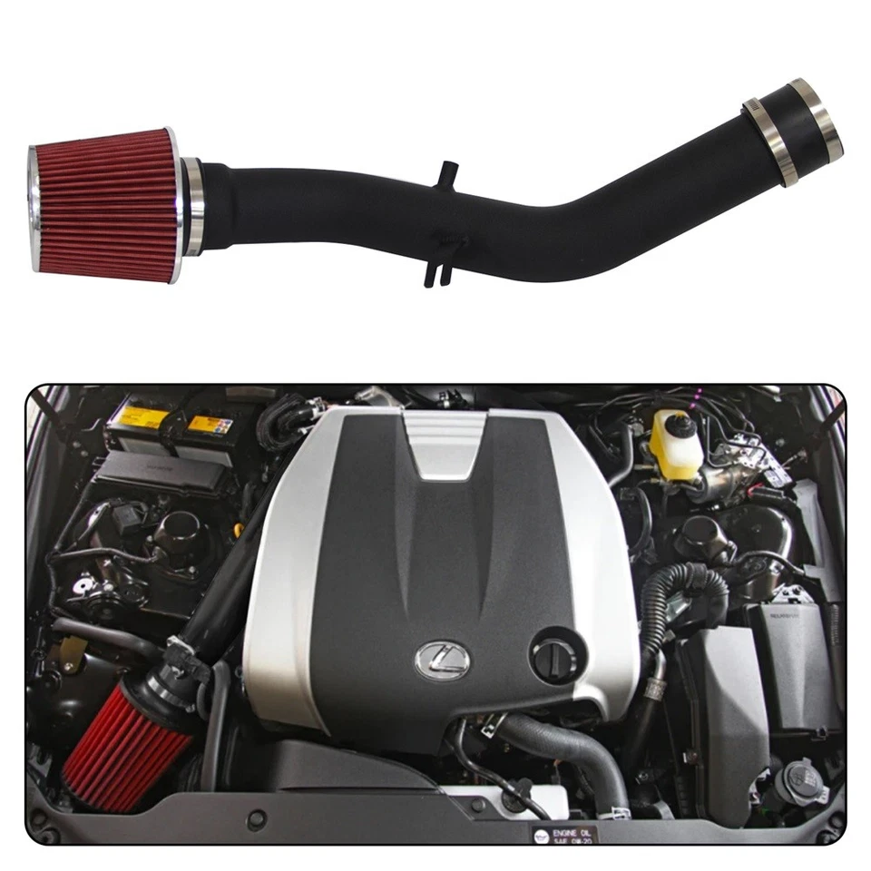 3" Cold Air Intake + Filter For 06-13 Lexus IS 250 2.5L 06-11 IS 350 3.5L V6 BK - Image 2 of 4