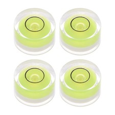 4pcs Round Bubble Level 12x7mm Mini Circular Bullseye Spirit Levels, Lime